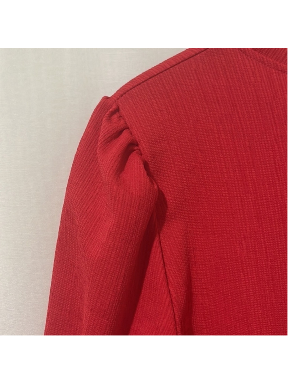 Zara Red Super Maxi Long Sleeve Dress with Optional Belt a224 - Picture 4 of 5